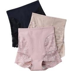 Women's Seamless Underwear Female Panties Quality Lace Antibacterial Woman High Waist Soft Silk Panty Underpants