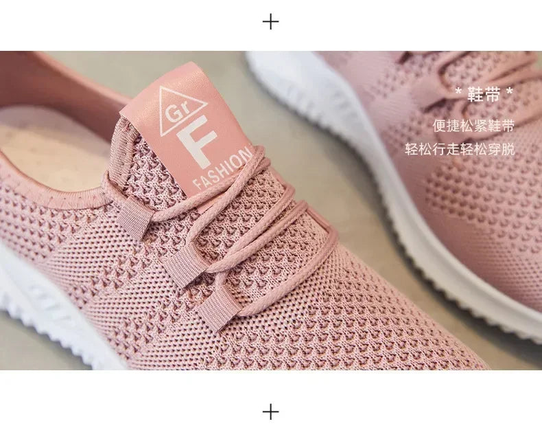 Shoes for Women 2024 New Casual Fashion Running Shoes Flying Woven Breathable Lady Casual Shoes Soft Sole Trend Fashion Sneakers