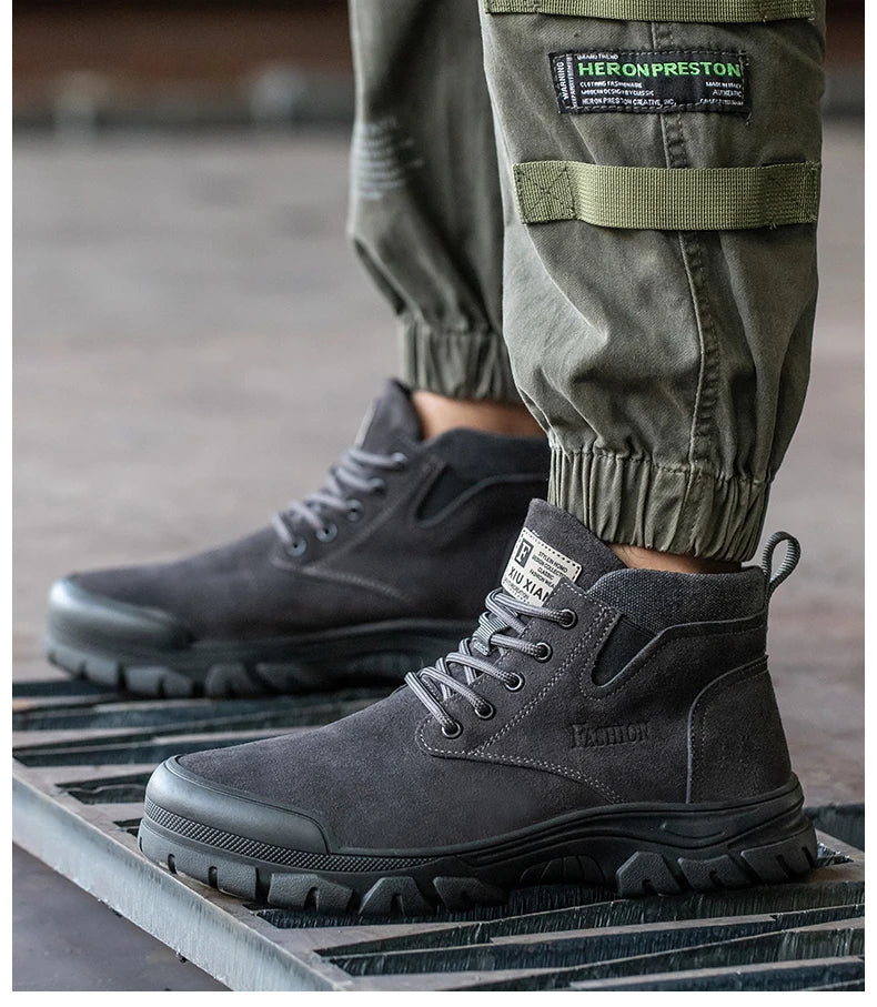 Work SafetyShoes For Men  Anti-puncture Indestructible Work Shoes Fashion work shoes Outdoor Work Shoes Steel Toe Cap boots