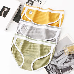Women's Cotton Briefs Mid-rise Soft Women Panties Sexy Female Underpants Lingerie Breathable Comfortable Girls Underwear M-2XL