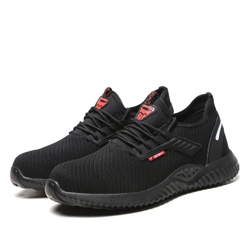 Men's steel safety work shoes Durable protective toe boots Comfortable sliding-resistant footwear factory industry safety·