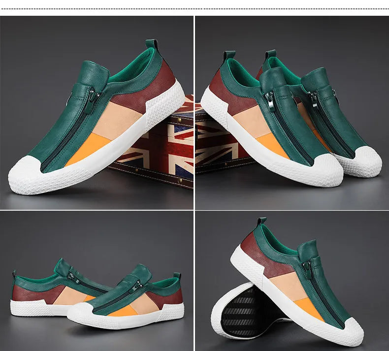 Handmade Leather Casual Shoes for Men Shoes Design Sneakers Man Comfortable Leather Shoes Men Loafers Hot Sale Moccasins Driving