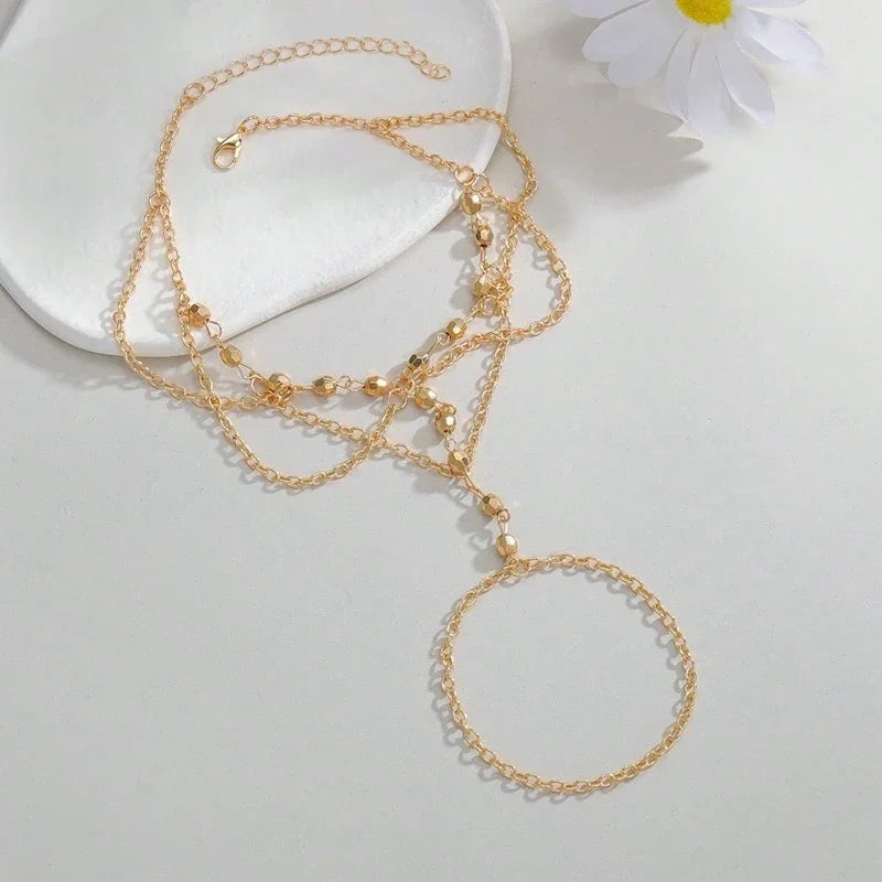 Summer Beach Accessories Feet Jewelry Fashion Simple Sexy Handmade Bead Chains Tassels Toe Foot Bracelet for Women1 Dollar Items