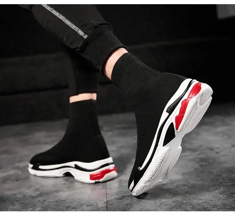 Shoes for Men Sneakers Men All Brands Tennis Loafers Shoes Tide Women Elastic Socks Shoes Fashion Casual Shoes Large 2024 Autumn
