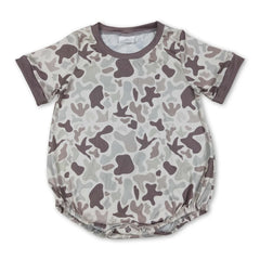 Baby Boys Khaki Camouflage Duck Romper Short Sleeves Summer Outfit for Boys