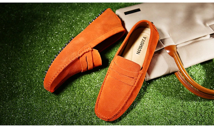38-50 Shoes Men Casual Shoes Fashion Men Shoes Genuine Leather Men Loafers Moccasins Slip on Men Flats Male Driving Shoes
