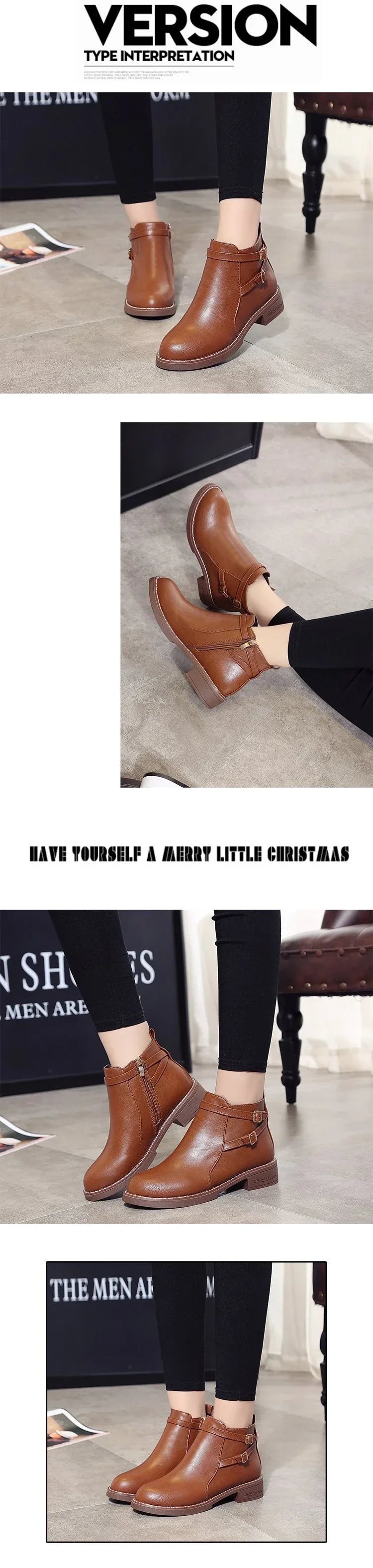 Shoes for Women Shoes Women Boots Comfortable Waterproof Boots Fashion Plus Size Thick Sole Ankle Boots Zapatos Mujer 2024