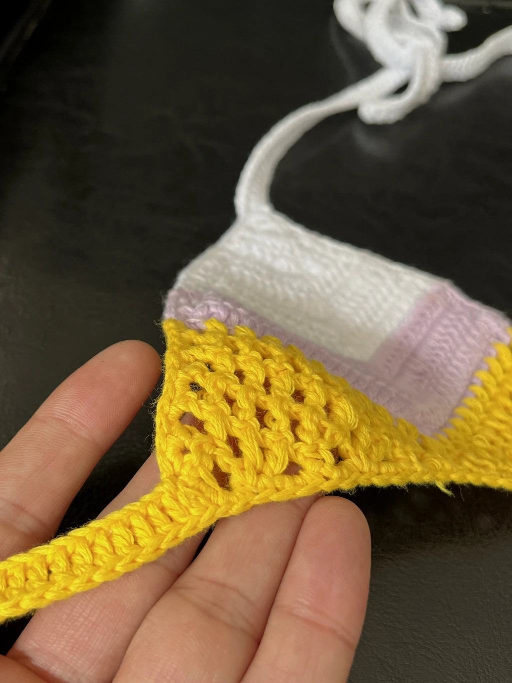 High Quality Cotton Crochet Micro Bikinis Set Cute Bathing Suit Women Chevron Swimwear Brazil Side Tie Bottom Sexy Nice Swimsuit