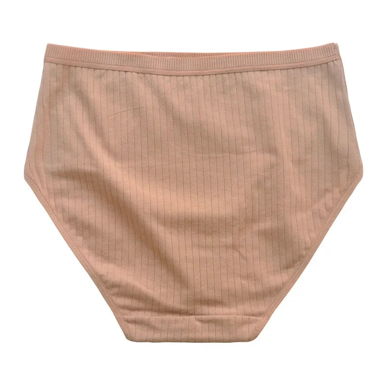 Women High Waisted Underwear Pure Cotton Solid Plus Size Breathable Women's Triangle Abdominal Underwear