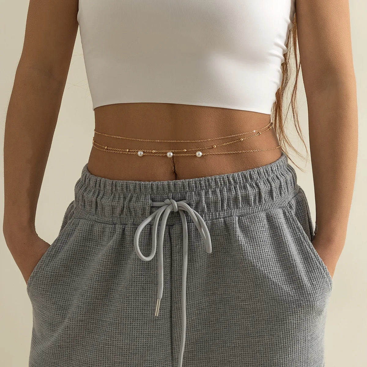 Beach Accessories New Summer Hot Bikini Rhinestone Waist Chain Sexy Body 2023 Women's Trend Trends Waist Beads with Crystals