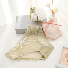 27.Sexy Underwear women Transparent Low-Rise Lace Panties Female Underpants Intimates Lingerie L-XL Women Briefs