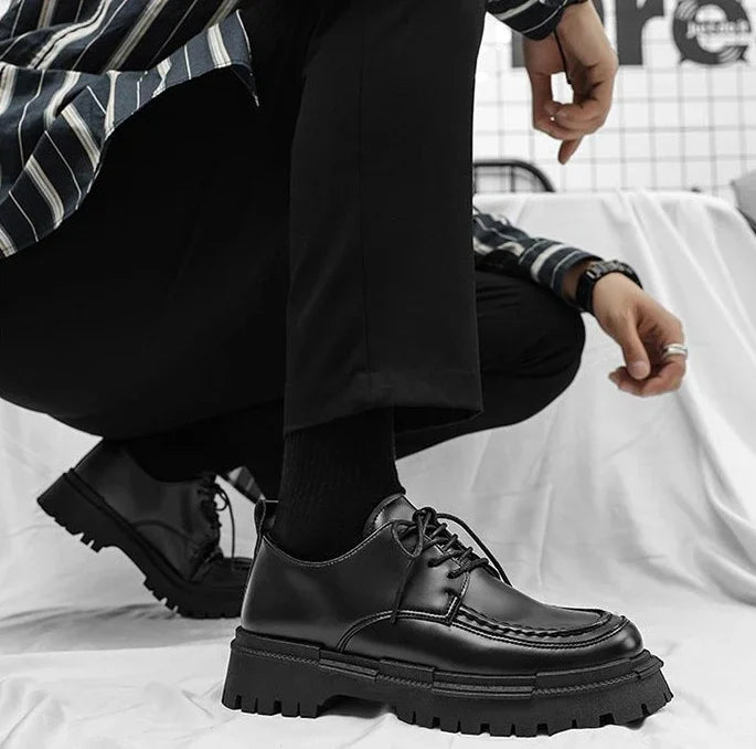 Men's Leather Shoes Dress Formal Business Male Casual Shoe High Quality Fashion Footwear Offer Classic Original Size 45 Adults