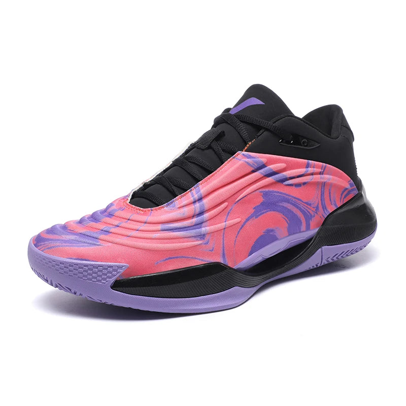 High-quality Men Basketball Shoes for Women Leather Basketball Sneakers Men Outdoor Rubber Anti Slip Sports Training Shoes Male