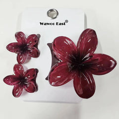 3 pcs/set Flower Claw Clip Women Summer Beach Cute Hawaiian 8CM*1+4CM*2PCS Preppy Stuff Female Hair Accessories For Summer