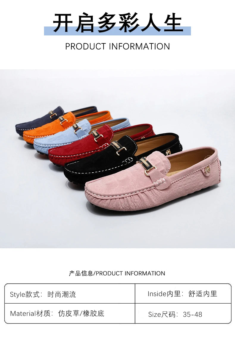 2025 New Men's Shoes Small Size Handmade Beanie Shoes 38 Casual 37 Frosted Loafers 36 Slip-On Shoes Driving Shoes for Men and Women
