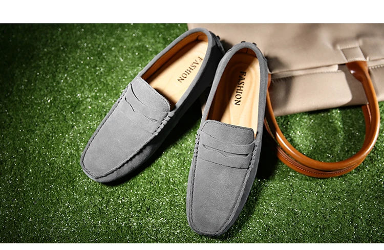 38-50 Shoes Men Casual Shoes Fashion Men Shoes Genuine Leather Men Loafers Moccasins Slip on Men Flats Male Driving Shoes