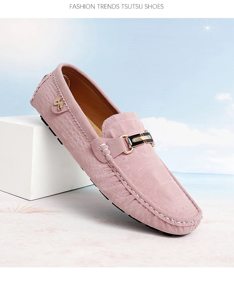 2025 New Men's Shoes Small Size Handmade Beanie Shoes 38 Casual 37 Frosted Loafers 36 Slip-On Shoes Driving Shoes for Men and Women