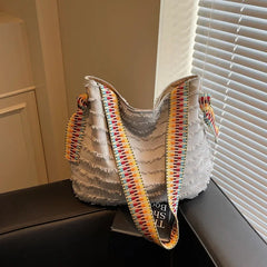 2025 Women Boho Straw Tote Bag Stylish Beach Shoulder Purse Spacious Woven Crossbody
