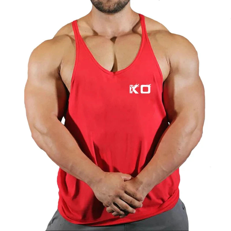 Brand Gym Stringer Tank Top Men Bodybuilding Clothing Cotton Sleeveless Shirt Man Fitness Vest Singlet Sportwear Workout Tanktop