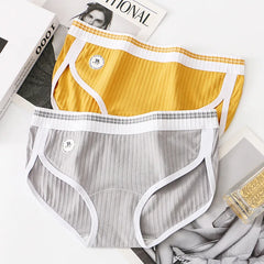 Women's Cotton Briefs Mid-rise Soft Women Panties Sexy Female Underpants Lingerie Breathable Comfortable Girls Underwear M-2XL