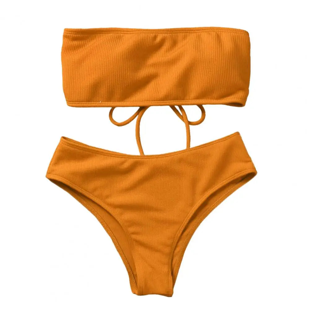 1 Set Lady Swimwear Soft Padded Bra Bathing Suit Split Bikini Summer Women Bathing Suit Women Clothes