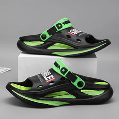 2024 Men's Outdoor Sandals Slippers Beach Comfortable Soft Sole Slide Clogs Casual Shoes Men Women Beach Sandals Big Size 46 47