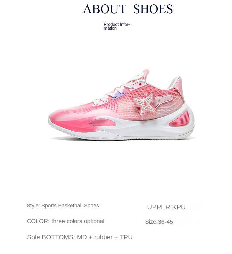 Basketball Shoes for Men and Women in Summer Mesh Breathable Lightweight Soft Sole Low-Top Shock-Absorbing Anti-Slip Wear-Resist