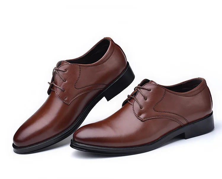Men Dressing Shoes Formal for Men's Casual Shoe Leather Social Wedding Designer Pointed Toe Black Office Winter Shoes Brand 2024