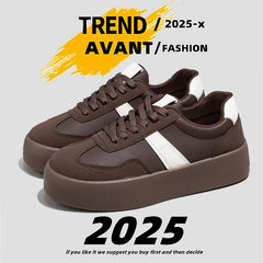 Men's and Women's Fashionable Casual Sports Shoes, Versatile Thick-soled Platform Shoes, White Sneakers, Autumn Training Shoes