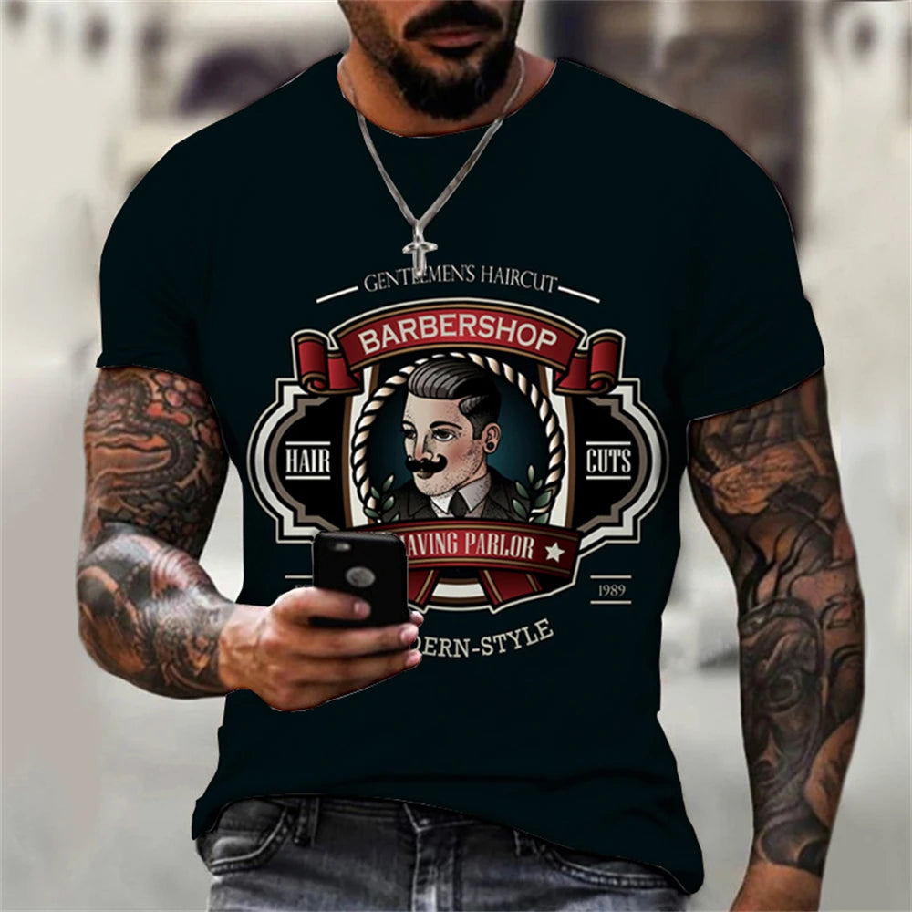 Men's Oversize T-Shirt Gym T-Shirts Man Chic Crew Neck Male T-Shirt Short Sleeve Polyester Clothing Casual Tops Tees Men T-Shirt
