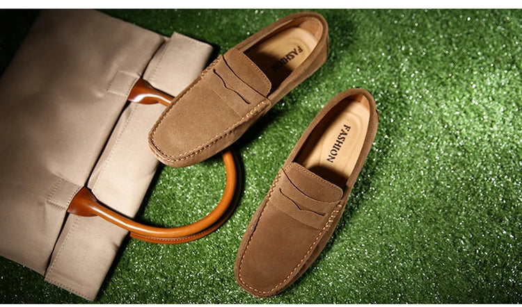 38-50 Shoes Men Casual Shoes Fashion Men Shoes Genuine Leather Men Loafers Moccasins Slip on Men Flats Male Driving Shoes