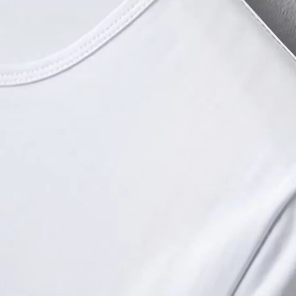 New Men's Short Sleeve T-Shirt Basic Plain Casual Gym Muscle Crew Neck T-Shirts Slim Fit Tops Tee Summer Man Clothing