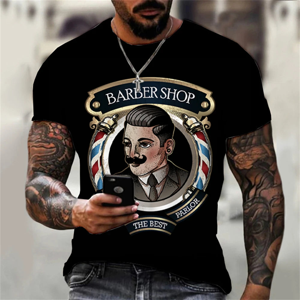Men's Oversize T-Shirt Gym T-Shirts Man Chic Crew Neck Male T-Shirt Short Sleeve Polyester Clothing Casual Tops Tees Men T-Shirt