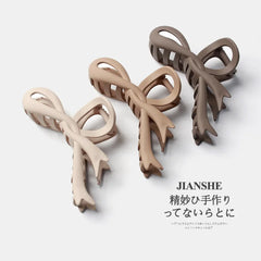 Vintage Inspired Matte Hair Accessories Ribbon Bow Hair Claws Crab Headwear Shark Ponytail Hairpins Barrettes for Women