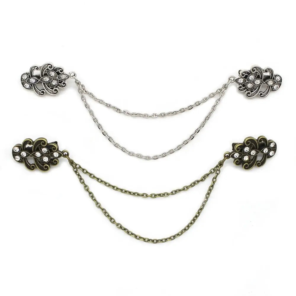 Clothing Accessories Retro Suit Brooch Grace Fashion Gentleman Tassel Brooch Korean Trend Suit Shirt Collar Chain Sweater