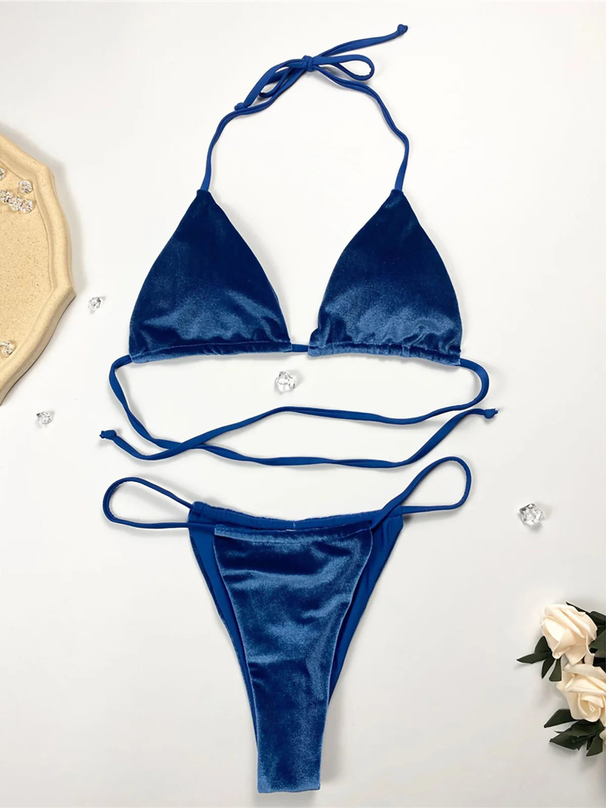 12 Colors Halter High Leg Cut Padded Bikini Women Swimwear Female Swimsuit Two-pieces Bikini set Bather Bathing Suit Swim K5974