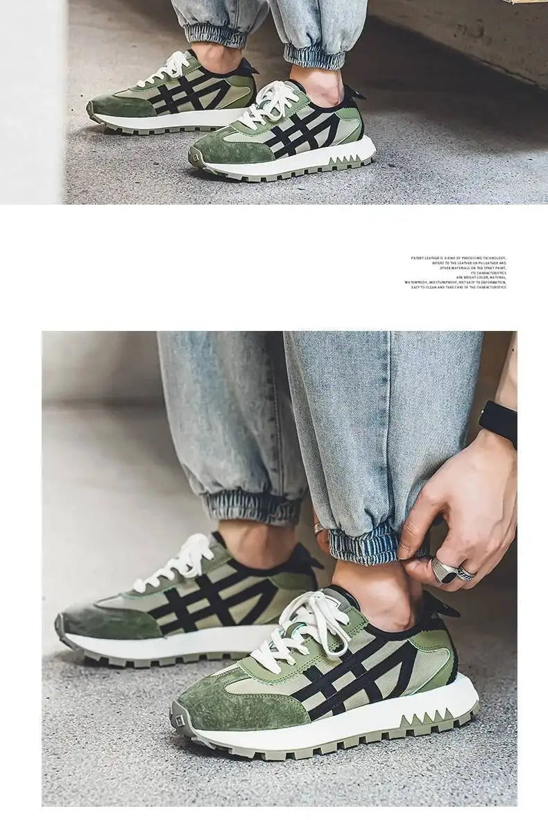 2025 New Men's Shoes Fashionable Versatile Casual Sports Lightweight Non-slip Breathable Shoes With Thick Soles For Men