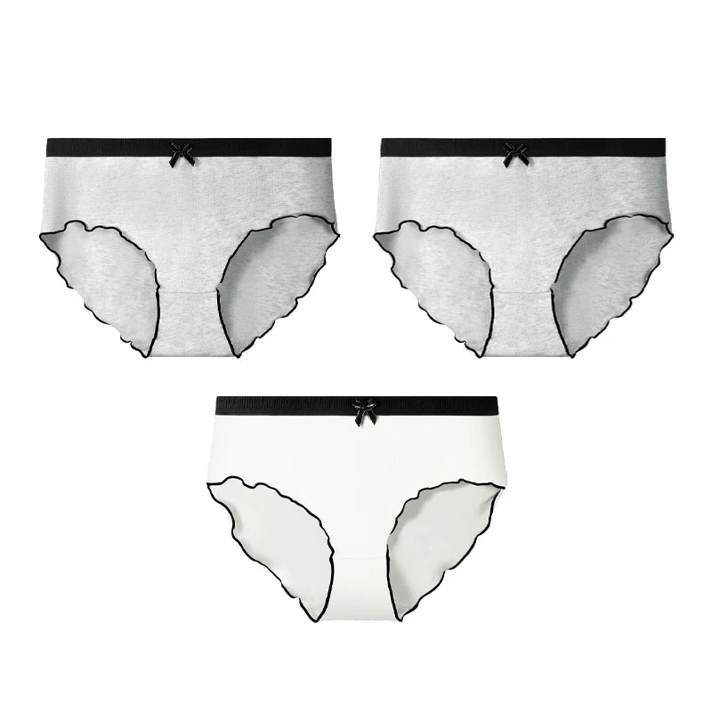 5pcs Women's underwear cotton breathable comfortable briefs summer thin waist briefs girls underwear