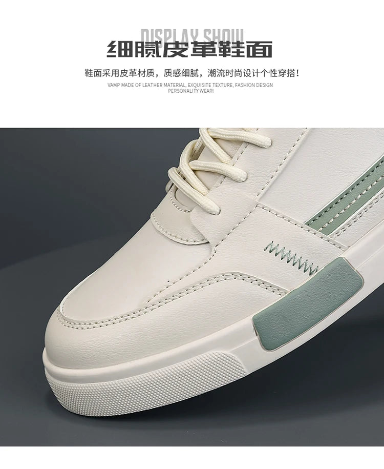 Men's shoes autumn new student board shoes leather surface fashionable sports and leisure shoes outdoor walking shoes large size