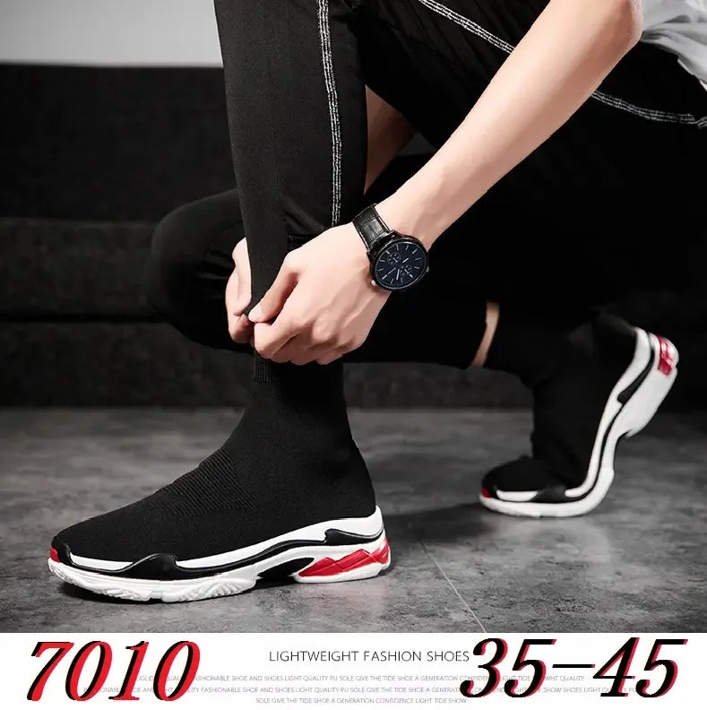 Shoes for Men Sneakers Men All Brands Tennis Loafers Shoes Tide Women Elastic Socks Shoes Fashion Casual Shoes Large 2024 Autumn