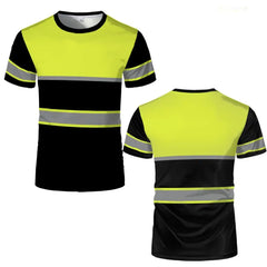 Summer Men’s T-shirts Safety Work Clothing 3D Printed Tops New Outdoor Comfortable Breathable Oversized Crew Neck Pullover Tops