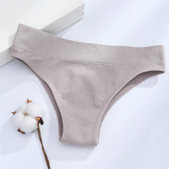 Brasilianische Damen-Slips aus Baumwolle, bequeme SL-Unterwäsche, Hüftslip mit T-Rücken, Damen-Dessous