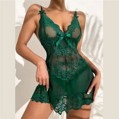 Women Sexy Lingerie Lace Babydoll Dress Erotic Underwear Open Bra Mesh Sheer Pajamas Sexy Costumes Bodysuit Exotic Porn Outfit