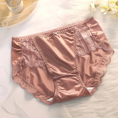 2025 New Underwear for Women  Ice Silk Panties for Lady Breathable Sexy Pure Desire Panties Large Mid Waist M-XXXL