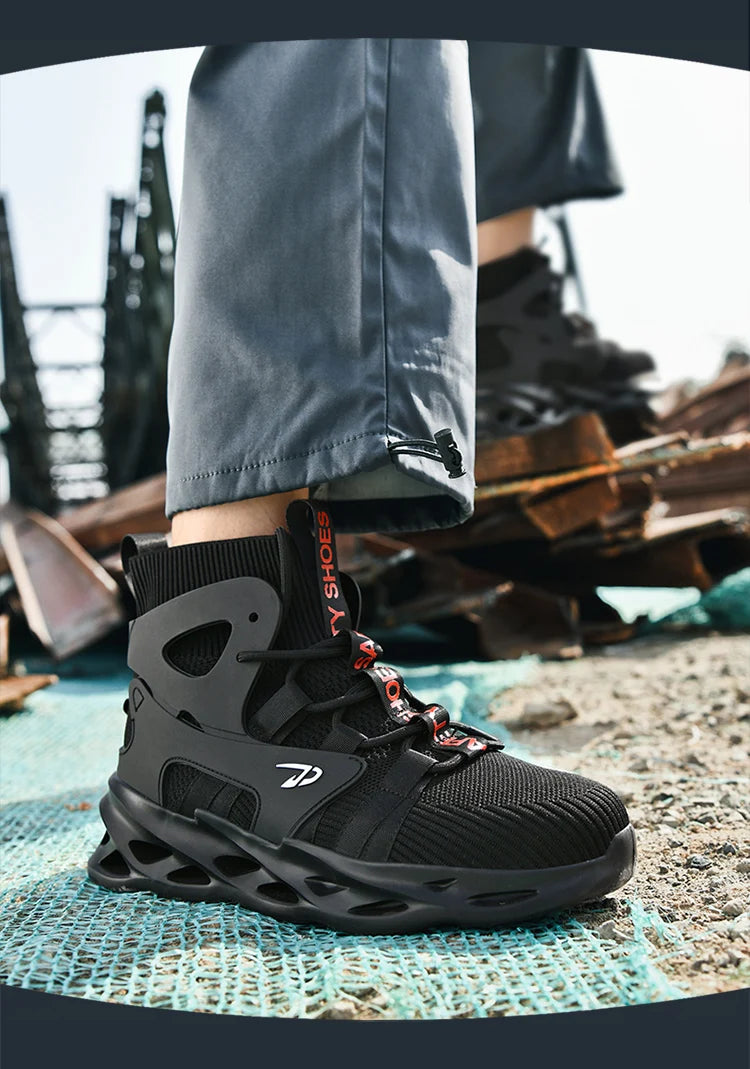 Fashionable, comfortable and casual sports shoes, work boots, anti-puncture and anti-crush safety shoes, men's protective shoes