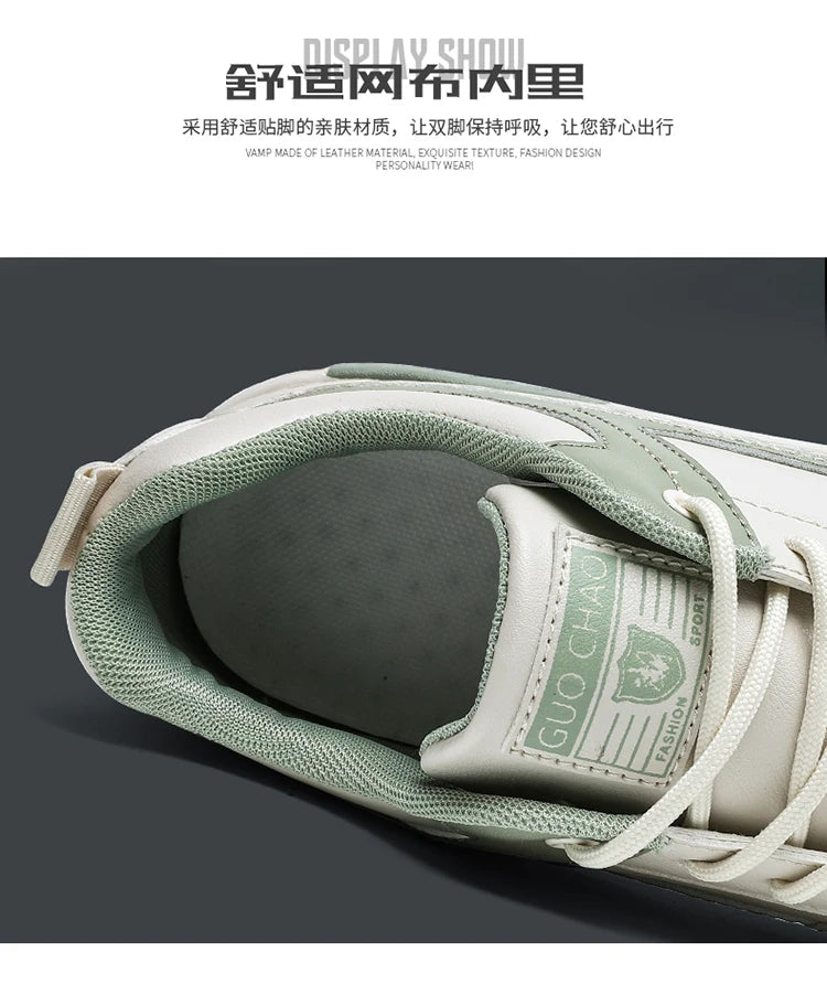 Men's shoes autumn new student board shoes leather surface fashionable sports and leisure shoes outdoor walking shoes large size