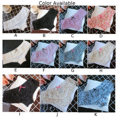 Sexy Women Cute Sweet Underwear Female Low Waist Panties Cake Layer Lace Briefs Ultra Thin Underpants Mesh Breathable Lingerie