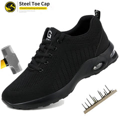 Mens Safety Work Shoes Steel Toe Outdoor Protective Boots Wear-Resisting Lightweight Unisex Sneakers Womens Shoes Size 36-46