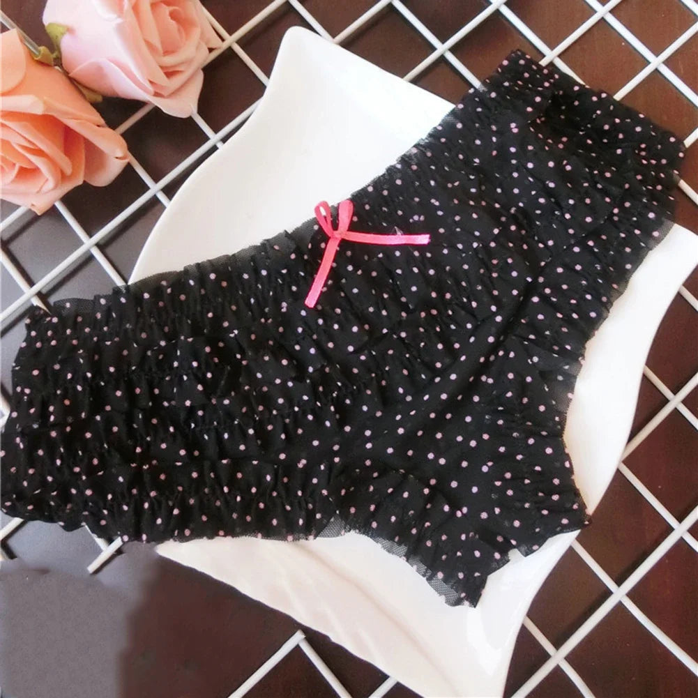 Sexy Women Cute Sweet Underwear Female Low Waist Panties Cake Layer Lace Briefs Ultra Thin Underpants Mesh Breathable Lingerie