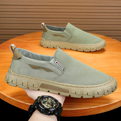Men's shoes - Autumn thick-soled casual lightweight thick-soled loafers with leather upper, sport shoes